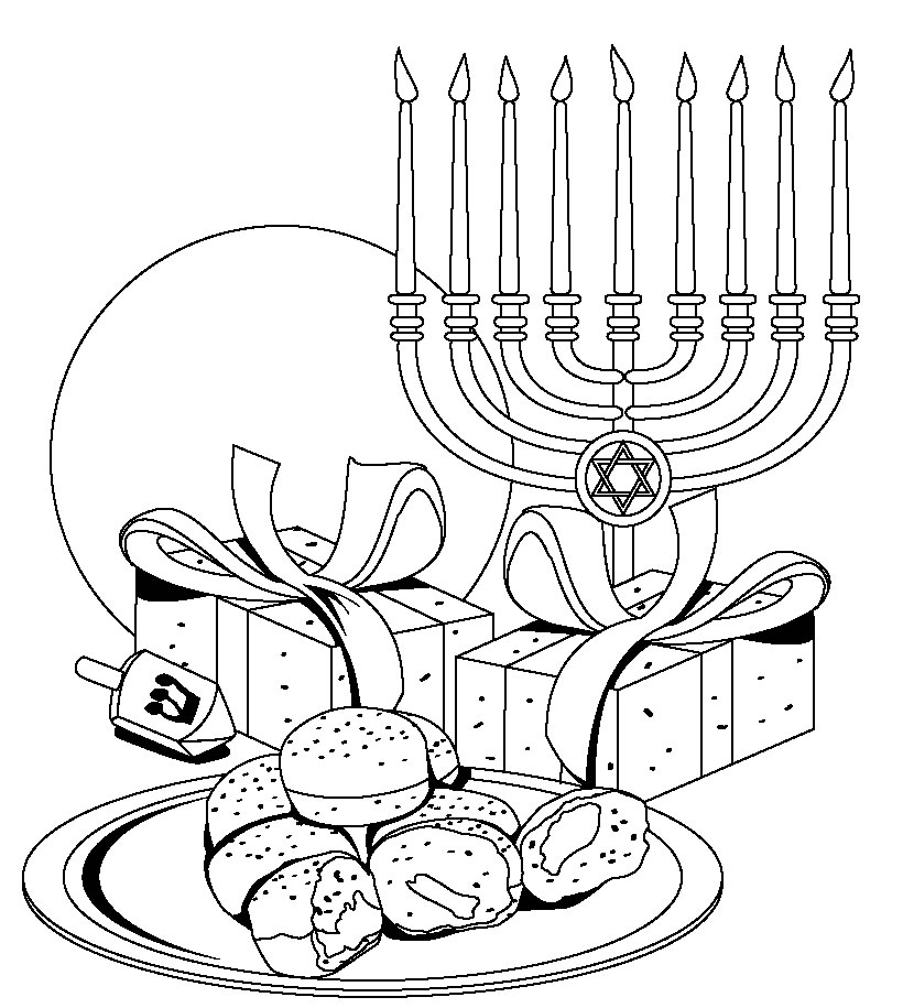 Free Hanukkah Coloring Pages